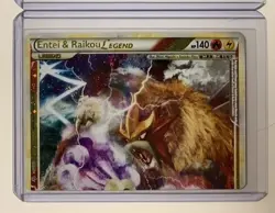 Pokemon Entei & Raikou Legend (Top) 90/95 HGSS Unleashed Holo - Image 1