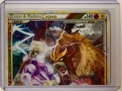 Pokemon Entei & Raikou Legend (Top) 90/95 HGSS Unleashed Holo - Image 2
