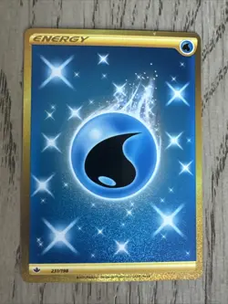 Pokemon TCG Water Energy 231/198 Chilling Reign Secret Rare - Image 1
