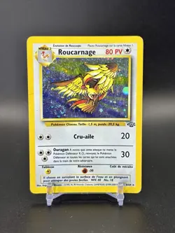 Roucarnage (Pidgeot) 8/64 Rare Holo - Jungle Francais FRENCH Swirl Pokemon TCG - Image 1