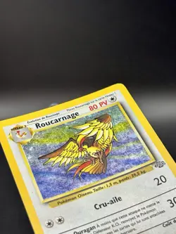 Roucarnage (Pidgeot) 8/64 Rare Holo - Jungle Francais FRENCH Swirl Pokemon TCG - Image 3