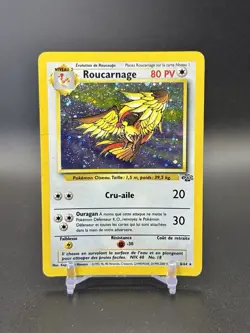 Roucarnage (Pidgeot) 8/64 Rare Holo - Jungle Francais FRENCH Swirl Pokemon TCG - Image 5