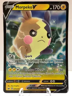 Pokemon Morpeko V 079/202 Base Set Sword & Shield ULTRA RARE - Image 2