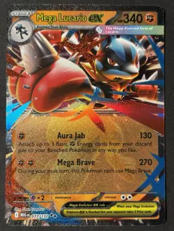 Pokemon TCG Mega Evolution Mega Lucario ex 077/132 English NM - Image 1