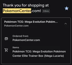 Pokemon Center Exclusive Mega Evolutions Lucario Elite Trainer Box ETB - PRESALE - Image 1