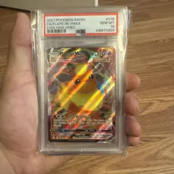 PSA 10 2021 Pokemon SWSH Full Art Flareon Evolving Skies #018 Single Strike VMAX - Image 1