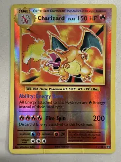 Pokemon XY Evolutions Charizard 11/108 Reverse Holo Rare Heavily Played - Image 1