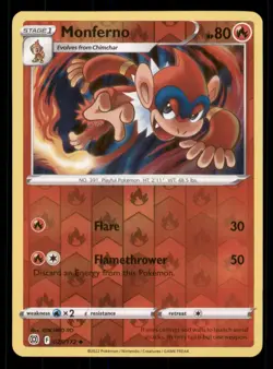 Monferno SWSH09: Brilliant Stars #025/172 Uncommon Reverse Holo Pokemon LP - Image 1