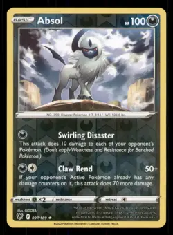 Absol SWSH10: Astral Radiance #097/189 Reverse Holo Pokemon LP - Image 1