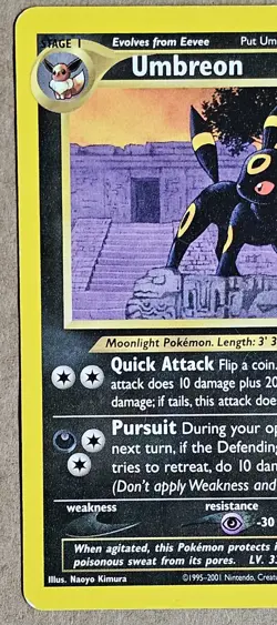 Umbreon Neo Discovery Non-Holo Rare Pokemon Vintage Nintendo TCG 32/75 - Image 3