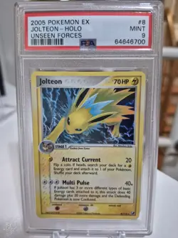 2005 Pokemon Jolteon EX Unseen Forces Holo Rare #8 PSA 9 Mint - Image 1