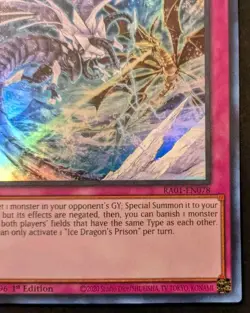 Ice Dragon's Prison RA01-EN078 1st Ed. Ultra Rare Rarity Collection Yu-Gi-Oh! - Image 5