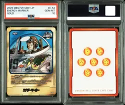 PSA 10 Energy Marker Son Goku Gold 2025 Dragon Ball Fusion World Card Japanese - Image 1