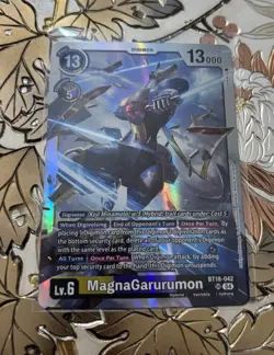 Digimon Card Game MagnaGarurumon BT18-042 SR Release Special Booster 2.0 - Image 1