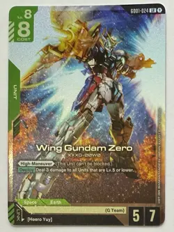 Wing Gundam Zero GD01-024 LR Foil - Newtype Rising Gundam Card Game TCG - NM - Image 1