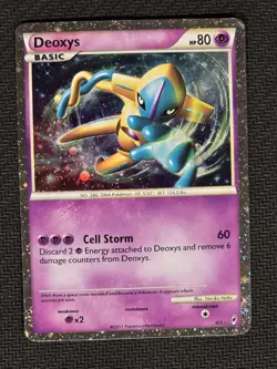 Deoxys SL1 Call of Legends Shiny Holo Rare Pokemon Card 2011 MP (Pics) Swirl - Image 1