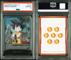 PSA 10 Energy Marker Son Goku E-44 2025 Dragon Ball Fusion World Card Japanese - Image 1