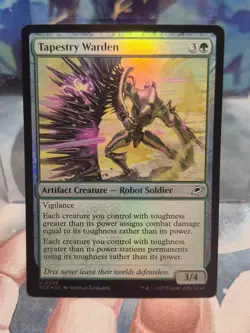 FOIL U 0209 Tapestry Warden Robot Creature Uncommon Edge of Eternities MTG Card - Image 1