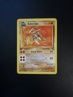 1st Ed Kabutops Non-Holo Rare 1999 WOTC Pokemon Card 24/62 Fossil Set NEAR MINT - Image 1