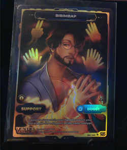 VCard Awakened Worlds Secret Rare Bibimbap Support Card 1st Edition - Image 1
