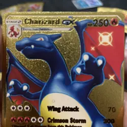Pokemon Charizard GX 250HP Gold Foil Fan Art Card stage 2 MINT CONDITION - Image 2