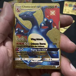 Pokemon Charizard GX 250HP Gold Foil Fan Art Card stage 2 MINT CONDITION - Image 4