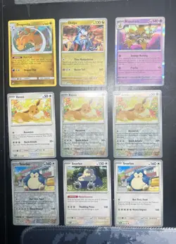Pokemon TCG Mixed Card Lot 9 - Dragonite Dialga Alakazam Eevee Snorlax NM - Image 1