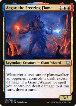 Aegar, the Freezing Flame 4x FOIL KHM MTG Kaldheim Uncommon MINT blue red - Image 1
