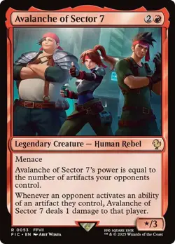 Avalanche of Sector 7 FINAL FANTASY Commander MTG legendary human rebel RARE - Image 1