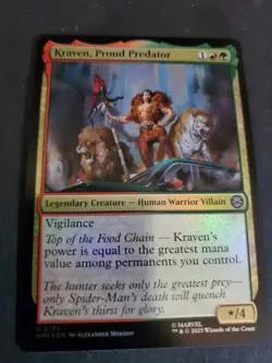 Kraven, Proud Predator (Foil) - 0132 - Marvel's Spider-Man - MTG - NM Ships Now - Image 1