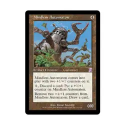 WOTC MtG Time Spiral Mindless Automaton (R) (Foil) VG - Image 1