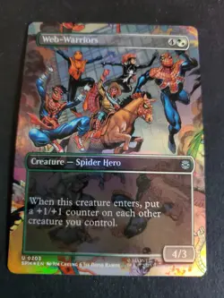 Web-Warriors (Borderless Foil) - 0203 - Marvel's Spider-Man MTG - NM/M Ships Now - Image 1