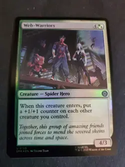 NM Foil Web-Warriors, MTG, Marvel's Spider-Man, Magic the Gathering, 159 - Image 1
