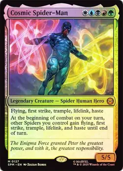 MTG Cosmic Spider-Man FOIL NM Regular Marvel Spider-Man - Image 1