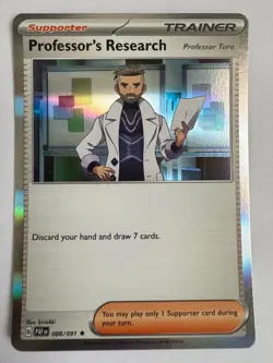 Professor's Research 088/091 Holo Rare Scarlet & Violet: Paldean Fates Pokemon - Image 1