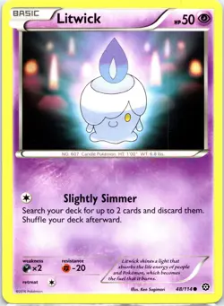 Litwick 48/114 | XY - Steam Siege | Pokemon TCG | English | Common NM - Image 1