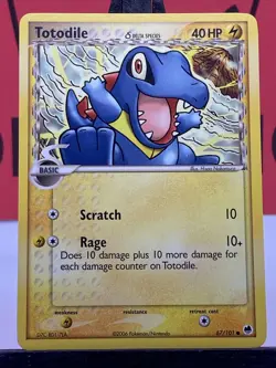 Totodile 67/101 Dragon Frontiers Pokemon TCG Regular Common 2006 LP - Image 3