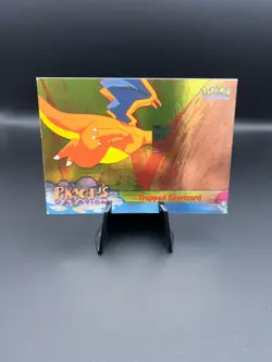 Pokemon TCG Trapped Charizard Pokemon Topps Pikachu's Vacation 51 (FOIL) - Image 1