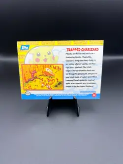 Pokemon TCG Trapped Charizard Pokemon Topps Pikachu's Vacation 51 (FOIL) - Image 2