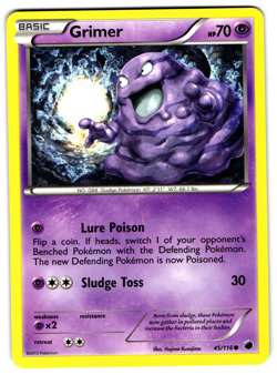 Grimer - 45/116 - 2013 Common Plasma Freeze Pokemon Card NM - Image 1