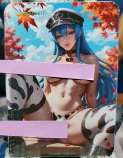 1/1 Only 1 Made Esdeath Spicy Cow Akame Topless Lonestar Customs Waifu Card - Image 1