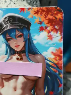 1/1 Only 1 Made Esdeath Spicy Cow Akame Topless Lonestar Customs Waifu Card - Image 3