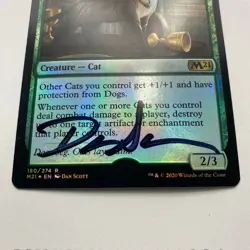 WIZARDS OF THE COAST Dan Scott Signed Proof Cards Magic the Gathering: Feline A - Image 3