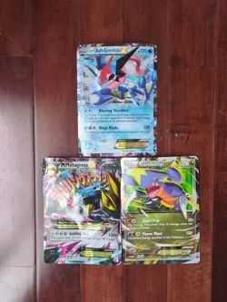 Ash-Greninja EX Jumbo Holo Garchomp Ex Jumbo Card M Metagross Ex Jumbo Card - Image 1