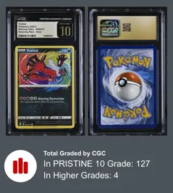 Yveltal CGC 10 PRISTINE - Amazing Rare Holo 046/072 - Shining Fates Pokemon Card - Image 3