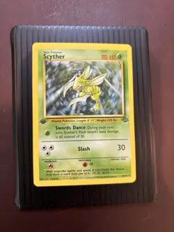 SCYTHER 1st EDITION 1999 Pokemon Jungle Set Non-Holo Card #26/64 LP - Image 2