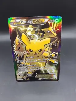 Pikachu XY124 TGC Promo Holo Standard Size Black Pokemon Card HP - Image 1