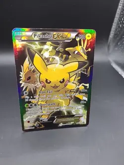Pikachu XY124 TGC Promo Holo Standard Size Black Pokemon Card HP - Image 2