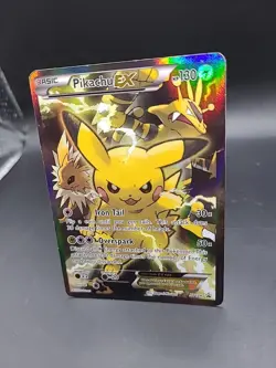 Pikachu XY124 TGC Promo Holo Standard Size Black Pokemon Card HP - Image 3