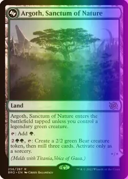 MTG Argoth, Sanctum of Nature (256a/416) The Brothers' War LP FOIL - Image 1